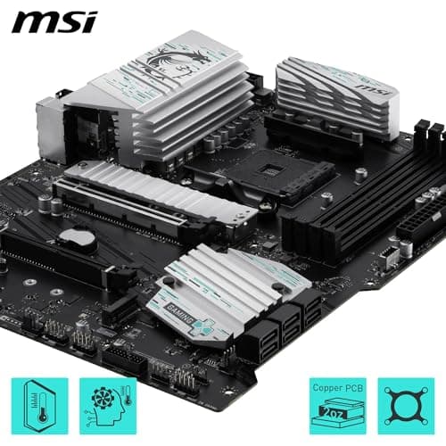 MSI B550 Gaming WiFi Mainboard, ATX - Unterstützt AMD Ryzen 5000 Series, 5000 G-Series, 4000 G-Series und 3000 Series Prozessoren, AM4 - DDR4 Memory Boost 4400+MHz/OC, PCIe 4.0 x16, M.2 Gen4, 1G LAN Bild 8