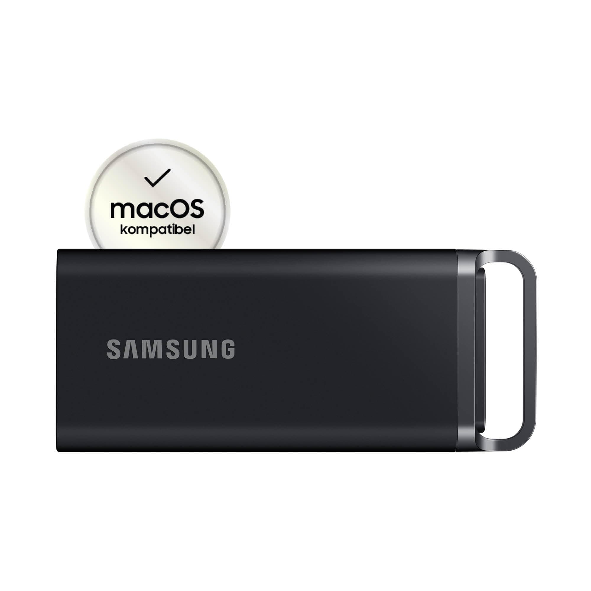 Samsung Portable SSD T5 EVO, 8 TB, USB 3.2 Gen. 1, 460 MB/s Lesen, 460 MB/s Schreiben, Externe Festplatte für Mac, PC, Android, Smart TVs und Spielkonsolen, Inkl. USB-C-Kabel, MU-PH8T0S/EU Bild 4