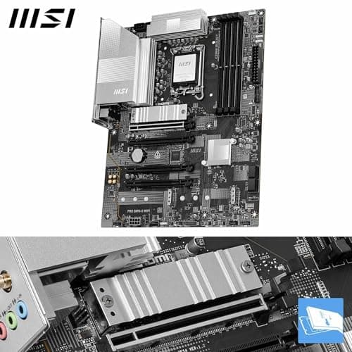 MSI PRO Z890-S WiFi Mainboard, ATX - Unterstützt Intel Core Ultra Prozessoren (Series 2), LGA 1851 - DDR5 Memory Boost (8600+ MT/s OC), PCIe 5.0 x16 & 4.0 x16, M.2 Gen5, Wi-Fi 7, 2.5G LAN Bild 6