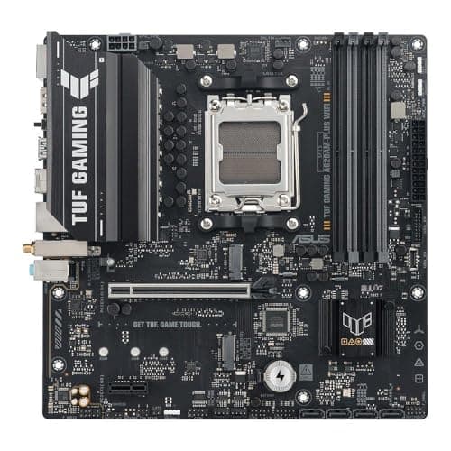 ASUS TUF Gaming A620M-PLUS WiFi mATX Mainboard (DDR5, PCIe 4.0, 2X M.2, Wi-Fi 6, 2.5Gb LAN, HDMI, DP, USB 10Gb/s Typ-A & Typ-C, BIOS Flashback, M.2 Q-Latch, Aura Sync, 8+2+1 Phasen) Bild 4