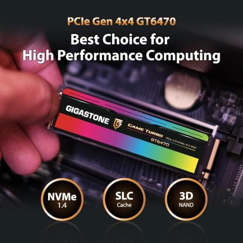 Gigastone M.2 SSD 4TB (2er-Pack) NVMe SSD Bis zu 7,300MB/s M.2 2280 PCIe Gen4 Ultraschnelle Interne Gaming SSD Laufwerk Spielen Videoschnitt Kompatibel mit Laptop und Desktop Speicher GT6470 Bild 8