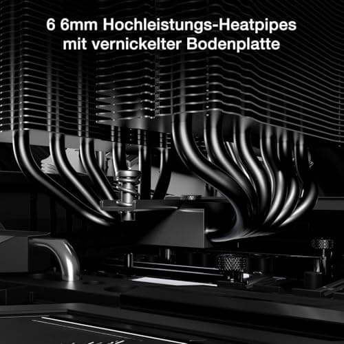 be quiet! Pure Rock Pro 3 LX Luftkühler, beeindruckend hohe Kühlleistung, sechs 6mm Hochleistungs-Heatpipes, 2 optimierte Light Wings LX 120mm PWM-Lüfter, kompatibel mit Flüssigmetall-Wärmeleitpaste Bild 6