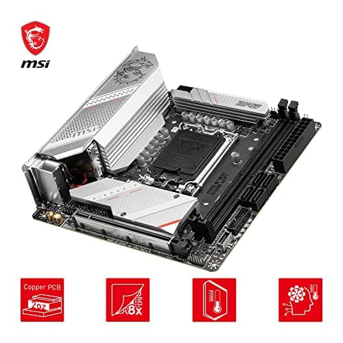MSI MPG B760I Edge WiFi Mainboard, Mini-ITX - Für Intel Core Prozessoren der 12., 13. & 14. Gen, LGA 1700-8 Direct 90A VRM, DDR5 Memory Boost 7200+MHz/OC, PCIe 5.0 x16, 2 x M.2 Gen4, Wi-Fi 6E Mini-ITX DDR5 MPG B760I EDGE WIFI Bild 8