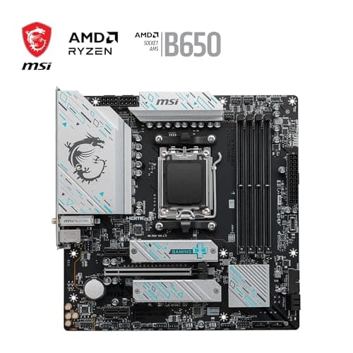 MSI B650M Gaming Plus WiFi Motherboard, mATX - Unterstützt Ryzen 9000, 8000 & 7000 Prozessoren, AM5 - DDR5 Memory Boost 7800+ MHz/OC, PCIe 4.0 x16, M.2 Gen4, Wi-Fi 6E Bild 3