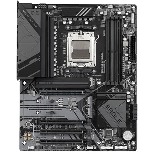 GIGABYTE B650 Eagle Mainboard - AMD Ryzen 9000er-Serie, 12+2+2 Phasen VRM, bis zu 7600 MHz DDR5 (OC), 1xPCIe 5.0 + 2xPCIe 4.0 M.2, GbE LAN, USB 3.2 Gen 2 Bild 4