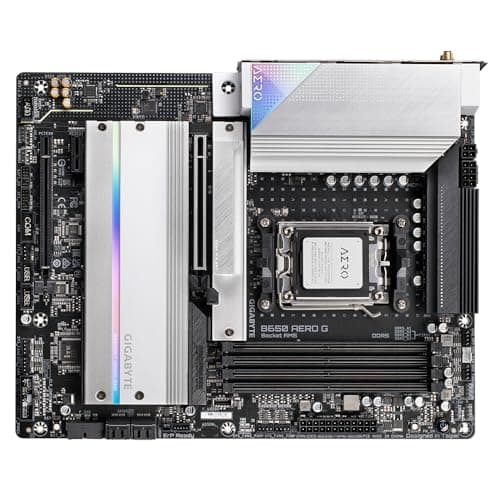 GIGABYTE B650 AERO G Mainboard - Unterstützt AMD Ryzen 9000er-Serie CPUs, bis zu 8000 MHz DDR5 (OC), 1xPCIe 5.0 + 2xPCIe 4.0 M.2, 2,5 GbE LAN, WiFi 6E, USB 3.2 Gen 2 Bild 6