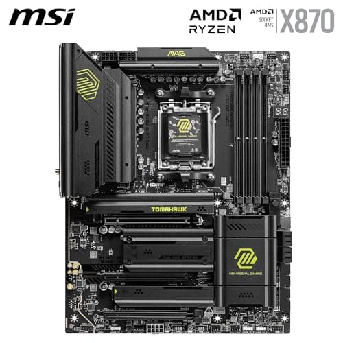 MSI MAG X870 Tomahawk WiFi Mainboard, ATX - Unterstützt AMD Ryzen 9000/8000/7000 Prozessoren, AM5-80A SPS VR M, DDR5 Memory Boost 8400+MT/s (OC), PCIe 5.0 x16 & 4.0 x16, M.2 Gen5, Wi-Fi 7, 5G LAN Bild 4