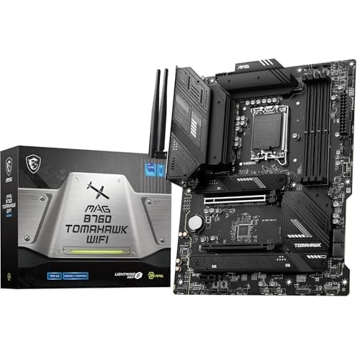 MSI MAG B760 Tomahawk WiFi Mainboard, ATX - Unterstützt Intel Core Prozessoren der 12., 13. & 14. Generation, LGA 1700-75A DrMOS VRM, DDR5 Memory Boost 7000+MHz/OC, PCIe 5.0 x16, M.2 Gen4, Wi-Fi 6E