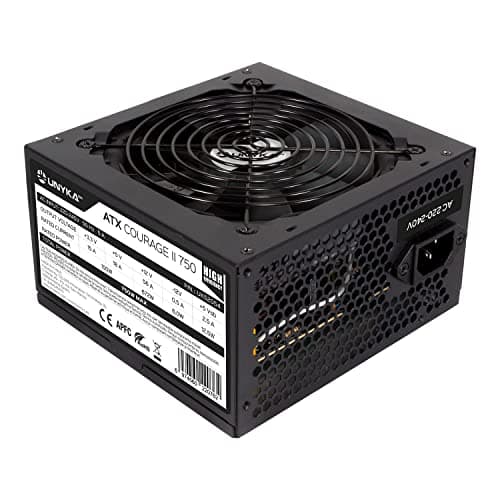 UNYKAch ATX Courage II Netzteil 750 W, hohe Effizienz, mit aktivem PFC und super leisem Ventilator, speziell für Profis und Gaming Bild 2