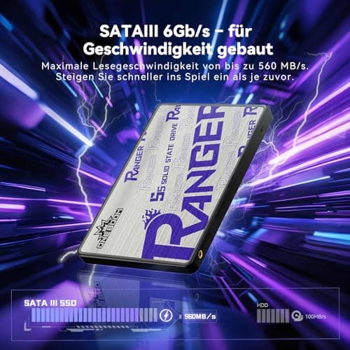 KingSpec OneBoom 4TB SSD 2,5 Zoll SATA III internes Solid-State-Laufwerk, 550 MB/s Lesegeschwindigkeit, 3D-NAND-Flash, SATA3 6 Gb/s, für PC, Laptop und PS4-Upgrade (S5-4TB) Bild 6