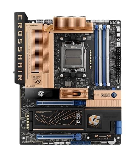 ASUS ROG Crosshair 2006 X870E WiFi 7 AMD ATX Mainboard (AMD AM5, 20+2+2 Leistungsstufen, DDR5, 2-Zoll OLED Display, 5X M.2 Steckplätze, M.2 Q-Release, PCIe 5.0, 2X USB4, 2X USB 20Gbps Typ-C)