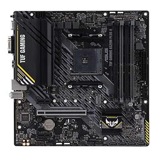 ASUS TUF Gaming A520M-Plus II Mainboard Sockel AM4 (AMD Ryzen, Micro-ATX, M.2, SATA 6Gbit/s, USB 3.2 Gen 2, Aura Sync)