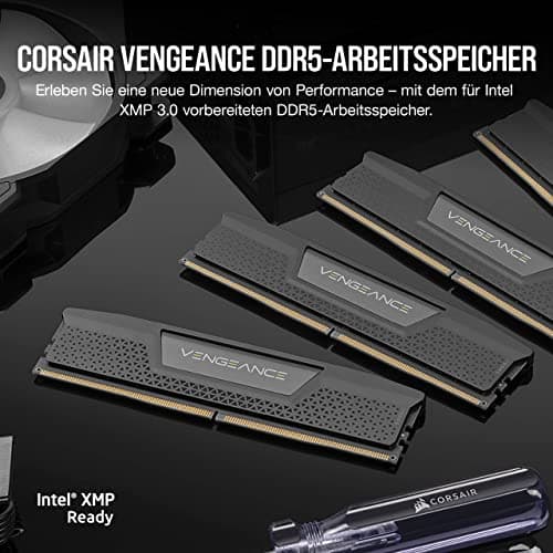 CORSAIR VENGEANCE DDR5 RAM 32GB (2x16GB) Bis zu 4800MHz CL40 Intel XMP 3.0 Desktop-Arbeitsspeicher – Schwarz (CMK32GX5M2A4800C40) Bild 4
