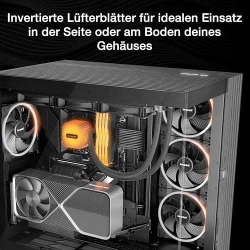 be quiet! Light Wings 140mm PWM Reverse Black, 7 invertierte Lüfterblätter, hoher Airflow, ideal für die Seite oder am Boden des Gehäuses, ARGB-Beleuchtung, vielzählige Farben, sehr leiser Betrieb Bild 6