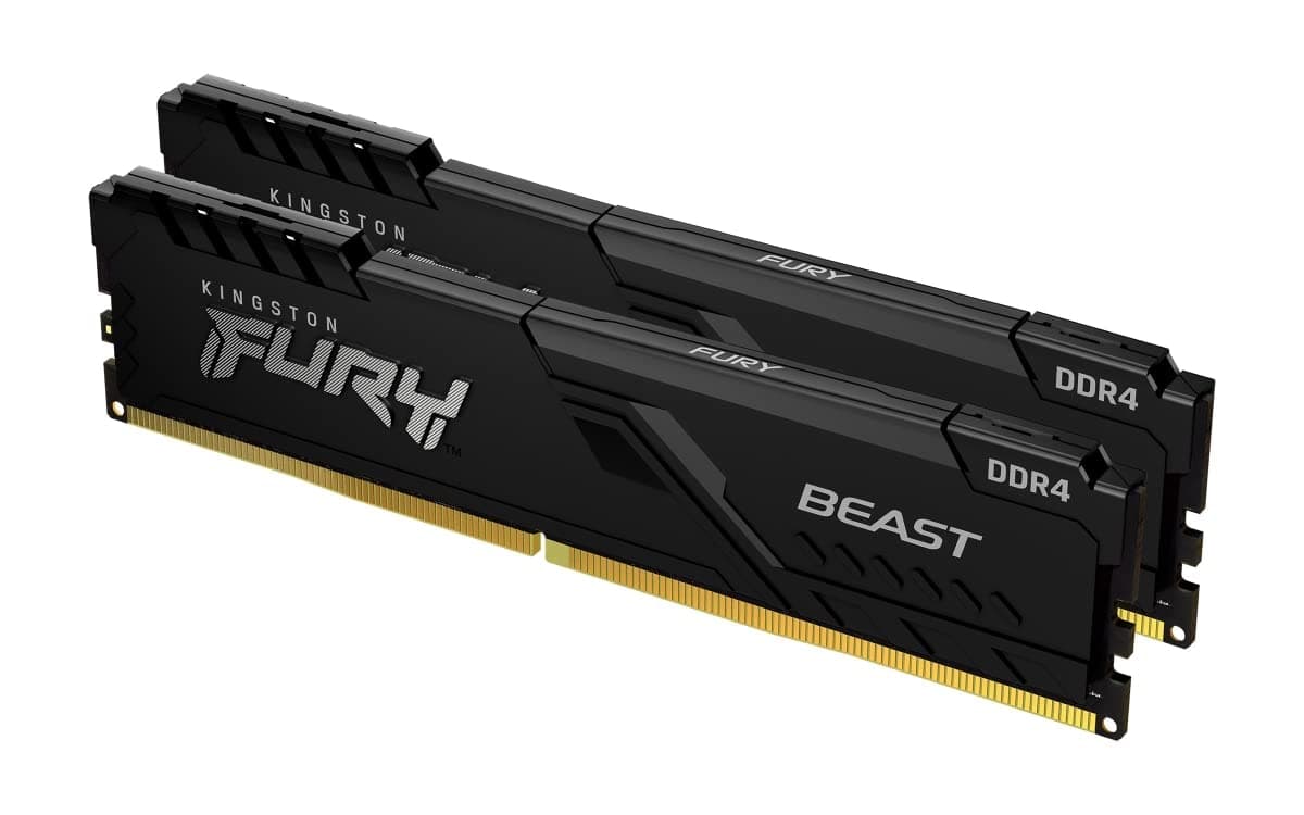Kingston FURY Beast 32GB (2x16GB) 3200MHz DDR4 CL16 Desktop Speicher Kit mit 2 KF432C16BB1K2/32 32GB Kit da 2 3200MHz 8Gbit
