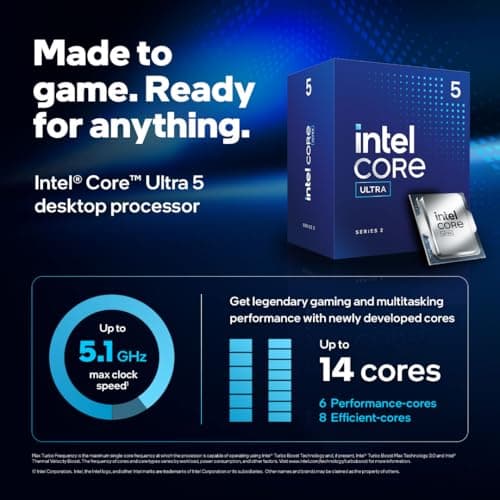 Intel® Core™ Ultra 5 Desktop-Prozessor 225F 10 Kerne (6 P-cores + 4 E-cores) bis zu 4.9 GHz 5 225F Bild 4