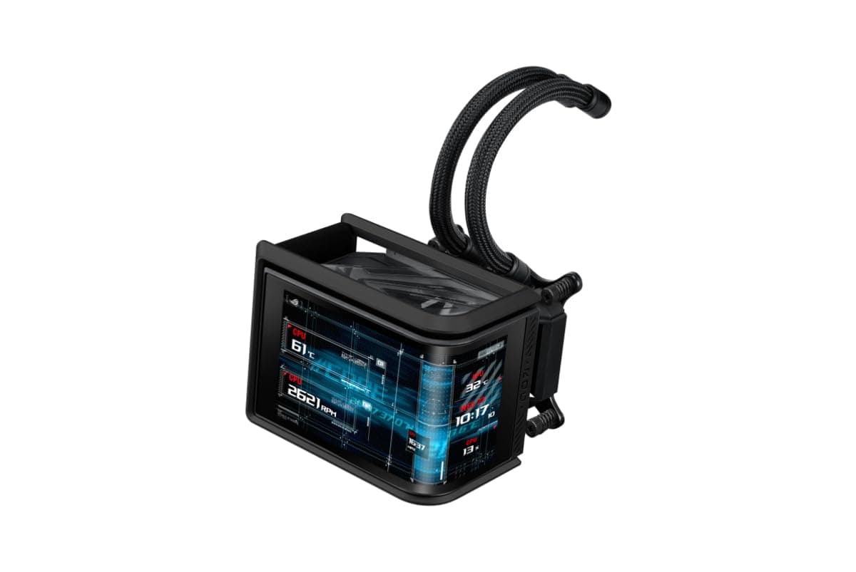 ASUS ROG Ryuo IV 360 ARGB All-in-One-CPU-Wasserkühlung (6,67-Zoll-AMOLED-Display, 3D-Videos, Asetek Emma Gen8 V2-Pumpe, 3x Daisy-Chain-Lüfter, Intel LGA 1851, 1700, 1200, 115X, AMD AM5, AM4, Schwarz) Bild 6