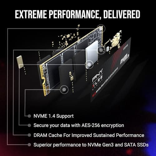 PNY XLR8 CS3140 4TB M.2 NVMe Gen4 x4 interne Solid State Drive (SSD) - M280CS3140-4TB-RB Bild 8