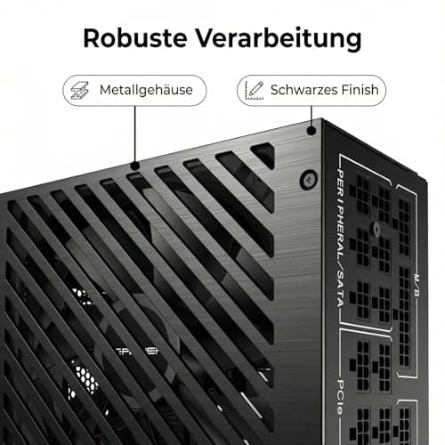 LC-POWER Premium Gaming Netzteile 850W, 80 Plus Platinum, ATX 3.1 Netzteil PC, PCIe 5.1 Kompatibel, Vollmodular, 135mm Lüfter, Leiser Betrieb für High-End Gaming 850W ATX3.1 Platinum Bild 8