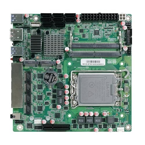 Q670 NAS Mini ITX Motherboard (LGA1700, 12./13./14. Generation), 2 x SIDIMM DDR5 MAX 64G, 2 x M.2 NVMe, 8 x SATA, i226-LM 2.5G vPro 17 x 17 cm Soft Router ITX Mainboard Bild 2