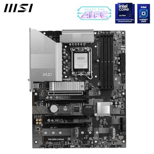MSI PRO Z890-S WIFI6E Mainboard, ATX – Unterstützt Intel Core Ultra-Prozessoren (Series 2), LGA 1851 – DDR5 Memory Boost (8800+ MT/s OC), PCIe 5.0 x16 & 4.0 x16, M.2 Gen5, Wi-Fi 6E, 2,5G-LAN Bild 4