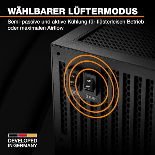 be quiet! Dark Power 14 1200W, ATX 3.1, 80 PLUS® Titanium, modulares Netzteil, Aktive und semi-passive Kühlung, PCIe 5.1, PCIe 5.0 & PCIe 4.0 Grafikkarten, 12V-2x6 Kabel enthalten, Silent Wings-Lüfter Bild 8