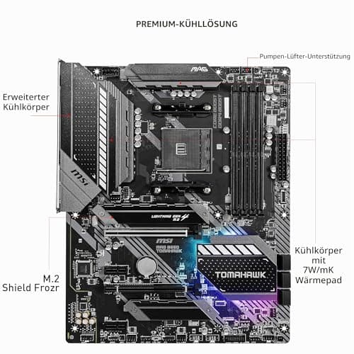 MSI MAG B550 Tomahawk (AMD AM4 DDR4 M.2 USB 3.2 Gen 2 HDMI ATX Gaming Motherboard AMD Ryzen 5000 Prozessoren ATX MAG B550 TOMAHAWK Bild 4