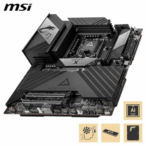 MSI MEG Z890 Unify-X Mainboard, ATX - Unterstützt Intel Core Ultra Prozessoren (Series 2), LGA 1851-110A SPS, DDR5 Speicher (9600+ MT/s OC), PCIe 5.0 & 4.0 x16, M.2 Gen5, Thunderbolt 4, Wi-Fi 7, 5G Bild 8