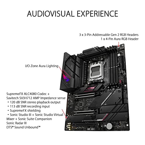 ASUS ROG Strix B650E-E Gaming WiFi Mainboard Sockel AMD AM5 (Ryzen 7000, ATX, DDR5 Speicher, 16+2 Power Stages, USB 3.2 Gen 2x2 Typ-C, PCIe 5.0, Q-Release, WiFi 6E, Aura Sync) Bild 8