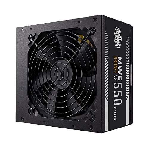 Cooler Master MWE 550 Bronze 230V V2, PC-Netzteil (EU-Stecker), 80 PLUS Bronze, temperaturempfindlichen HDB-Lüfter, DC-DC + LLC-Schaltung mit + 12V-Schiene, nicht modular Bild 2