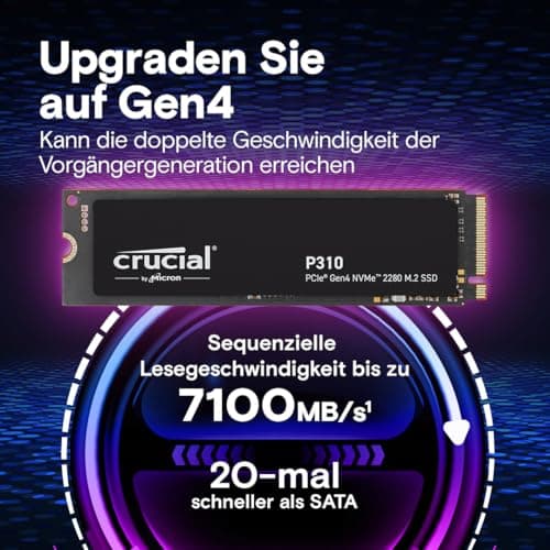 Unit? Ssd Interna - Crucial - Ssd P310 Pcie Gen4 Nvme M.2 Da 1 Tb (ct1000p310ssd8) Bild 4