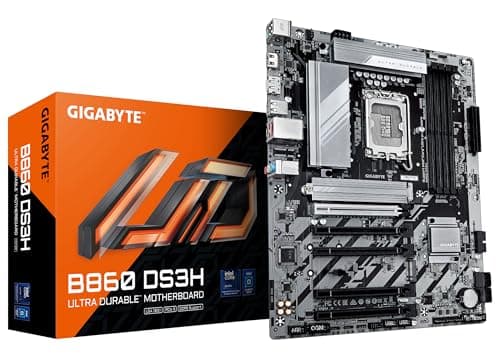 GIGABYTE B860 DS3H Mainboard - Intel Core Ultra CPUs, 8+1+2+2 Phasen VRM, bis zu 9066MHz DDR5, 1xPCIe 5.0 + 1xPCIe 4.0 M.2, 2,5 GbE LAN, USB 3.2 Gen 2x2