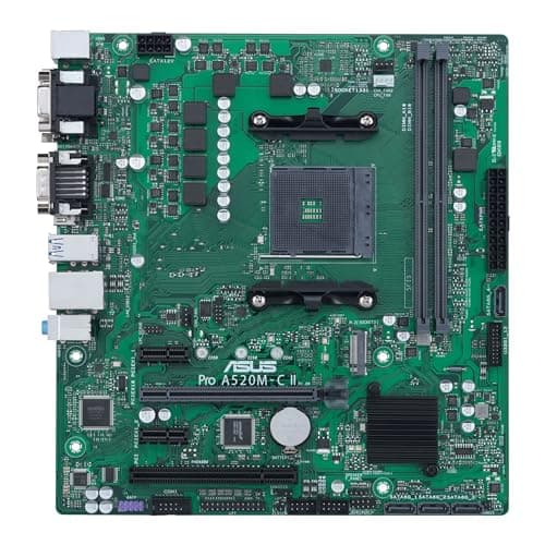 ASUS PRO A520M-C II/CSM Business Mainboard Sockel AMD AM4 (mATX, LPC Debug Header, ASUS Control Center Express, unterstützt SMBUS-Header, Remote IT Management) Bild 4