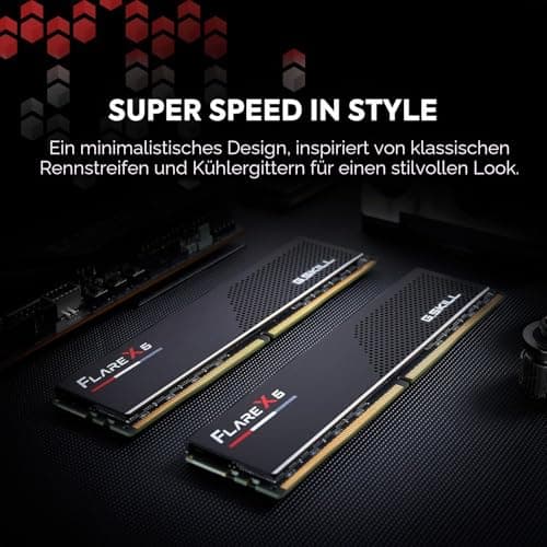 G.Skill Flare X5 Series 32GB (2 x 16GB) 288pin SDRAM DDR5 5600 (PC5-44800) CL36-36-36-89 1, 20V Dual Channel Desktop Memory Modell F5-5600J3636C16GX2 -FX5 (Mattschwarz) 32GB (2x16GB) DDR5-5600 36-36-36-89 Matte Black Bild 6