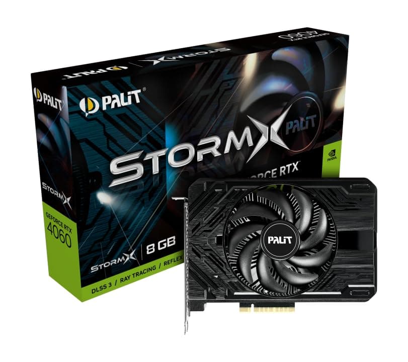 Dell Palit Storm X Nvidia GeForce RTX 4060 Grafikkarte - 8 GB GDDR6-3X DisplayPort 1x HDMI - Ray Tracing - Gaming - 3X DisplayPort 1x HDMI - Neu & OVP