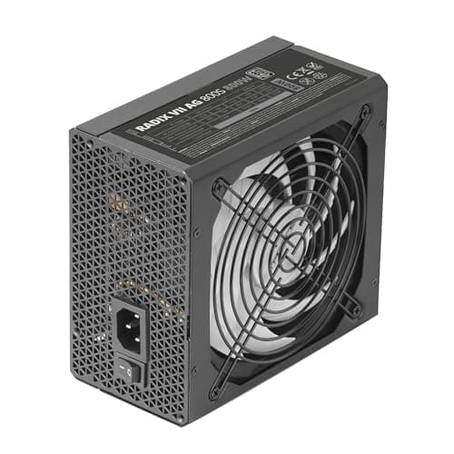 Tacens Radix VII AG 800S, 800W ATX PSU, 10 Jahre Garantie, 80Plus Silber, 87% Effizienz, SMD- und DC-DC-Technologien, AI-RPM 140mm FDB-Lüfter, TK 105º Japanische Kondensatoren, Schwarz Bild 4