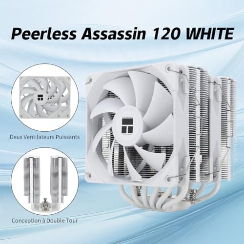 TR Peerless Assassin 120 White CPU-Luftkühler, 6 Heatpipes, Dual TL-C12W 120mm PWM Lüfter, AGHP-Technologie, für AMD AM4 AM5,Intel 1700/1150/1155/1200/2011 Bild 4