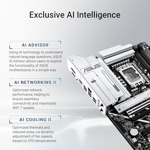ASUS Prime Z890-P WiFi Gaming Mainboard Sockel Intel LGA1851 (ATX, DDR5, PCIe 5.0, 4X M.2, DisplayPort, HDMI, Advanced AI, Aura Sync, WiFi 7, PCIe Slot Q-Release) Bild 4
