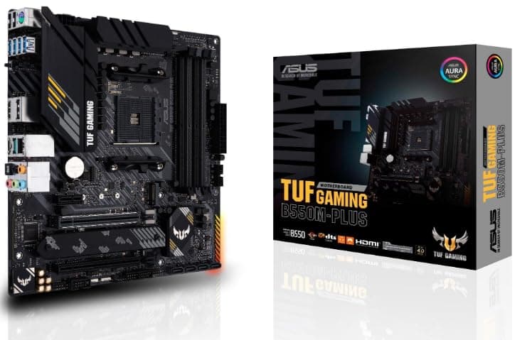 ASUS TUF Gaming B550M-Plus Gaming Mainboard Sockel AM4 (Micro ATX, Ryzen, PCIe 4.0, 2X M.2, 2Gbit/s Ethernet, SATA 6Gbit/s, USB 3.2 Gen 2 Typ-A/C, Aura Sync) Bild 6