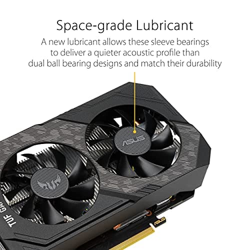 ASUS TUF NVIDIA GeForce GTX 1660 TI 6G OC Edition Gaming Grafikkarte (PCIe 3.0, 6GB GDDR6 Speicher, HDMI 2.0b, DIsplayPort 1.4, Nvidia Turing, TUF-GTX1660TI-O6G-Evo-Gaming) Schwarz Bild 4
