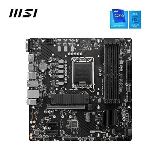 MSI PRO B760M-P DDR4 Mainboard, Unterstützt Intel 12., 13. & 14. Gen Core Prozessoren, LGA 1700, DDR4 Memory Boost 4800+MHz/OC, PCIe 4.0 x16 Slot, M.2 Gen4 Slots, Micro-ATX,divers,M-ATX Bild 3