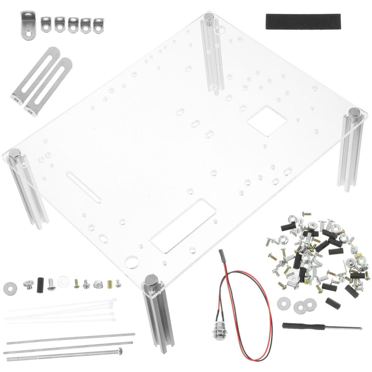 KALLORY Offenes Computergehäuse und Acryl mit Aluminiumlegierung Öffnen für Testing Components Leichte Installation und Hoher Festigkeit als PC Gehäuse und Grafikkartengehäuse Bild 2