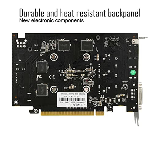 Radeon RX 550 Grafikkarte, 4GB, GDDR5, 128-Bit, DisplayPort DVI-D HDMI, ITX Design, PC Graphics Card Gaming, Support 4K Display, Computer GPU Single Fan Bild 8