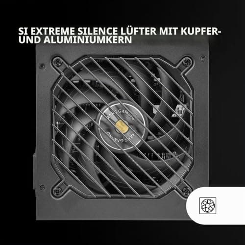 MARSGAMING MPB850SI, PC-ATX-Netzteil 850W, 7 Jahre Garantie, 80Plus Bronze 230V, 90% Effizienz, SI Extreme Silence Lüfter mit Kupferkern, AI2-RPM-, DC-DC- und SMD-Technologien, Schwarz Bild 4