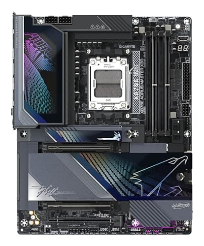 GIGABYTE X870E AORUS Master X3D Mainboard - Unterstützt AMD Ryzen 9000 CPUs, digitales 18+2+2-Phasen-VRM, bis zu 9000MHz DDR5 (O.C.), 2xPCIe 5.0 + 3xPCIe 4.0, Wi-Fi 7, 10GbE LAN, USB 4 Bild 4