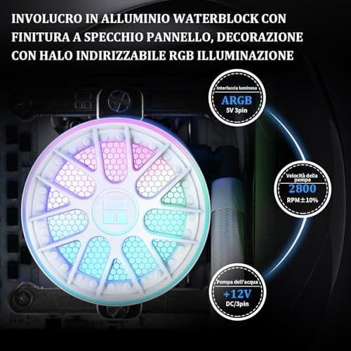 TR -AQUA ELITE 360 V6 ARGB BLACK CPU Flüssigkeitskühler, 360 Kühlreihen, 3 x 120 mm Wasserkühler, AMD:AM4/AM5, Intel LGA115X/1200/2011/1700/1851, CPU Kühler AIO Bild 6
