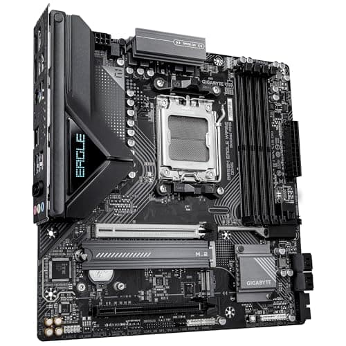 GIGABYTE B850M Eagle WIFI6E Mainboard - AMD Ryzen 9000 Serie CPUs, 8+2+2 Phasen Digital-VRM, bis zu 8200MHz DDR5 (OC), 1xPCIe 5.0 + 1xPCIe 4.0 M.2, Wi-Fi 6E, 2.5GbE LAN, USB 3.2 Gen 2 Bild 6