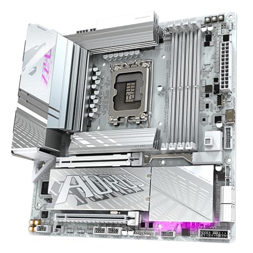 GIGABYTE Z890M AORUS Elite WIFI7 Ice Motherboard - Unterstützt Intel Core Ultra (Serie 2) CPUs, 12+1+2 Phasen VRM, bis zu 8800MHz DDR5 (OC), 1xPCIe 5.0 + 2xPCIe 4.0, Wi-Fi 7, 2.5GbE LAN Bild 8
