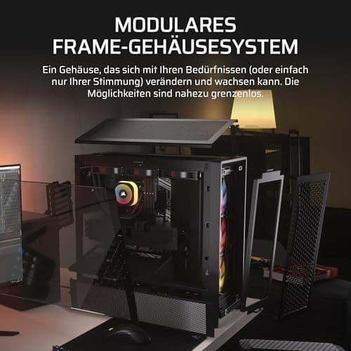CORSAIR Frame 4000D RS ARGB Modulares Mid-Tower ATX PC-Gehäuse – Schwarz Bild 5