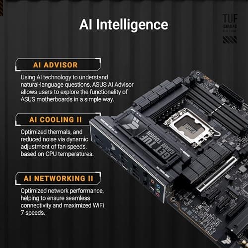 Micro Center CPU Motherboard Combo - Intel Core Ultra 7 265K 20-Kerne entsperrter Desktop-Prozessor mit Asus Tuf Gaming Z890-Plus WiFi LGA 1851 ATX Motherboard Bild 8